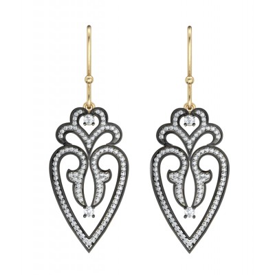 Gold & silver Victorian style earring